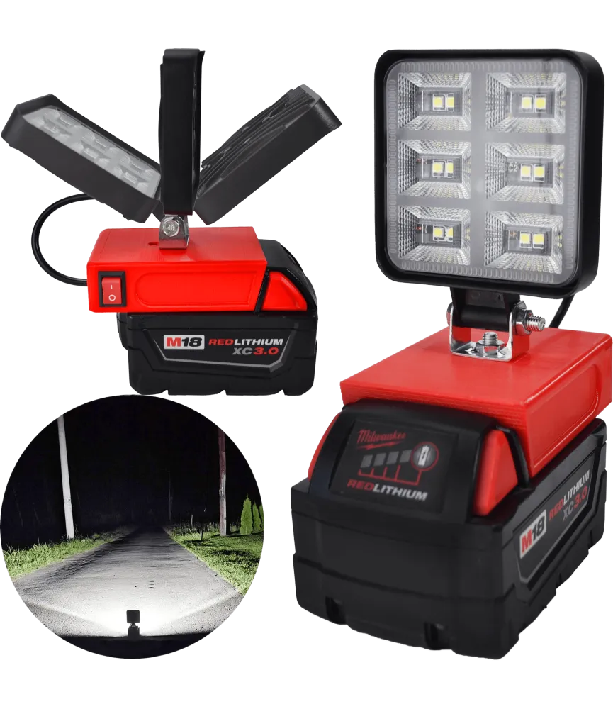 LAMPA DO BATERII MILWAUKEE M18 18V LED HALOGEN ROBOCZY 