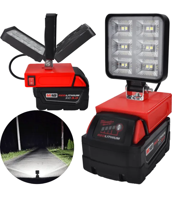 LAMPA DO BATERII MILWAUKEE M18 18V LED HALOGEN ROBOCZY 