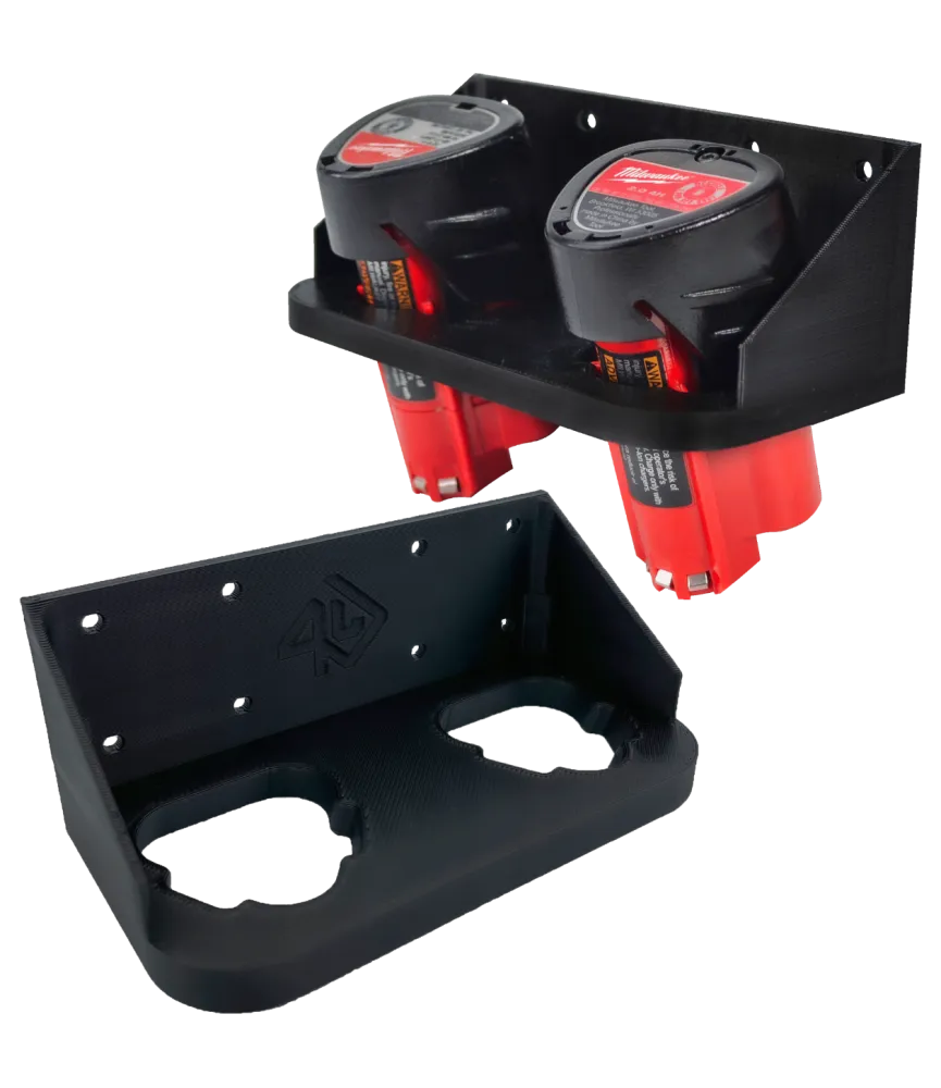 P4U Uchwyt na 2 baterie akumulatory Milwaukee M12 
