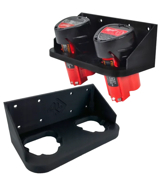 P4U Uchwyt na 2 baterie akumulatory Milwaukee M12 