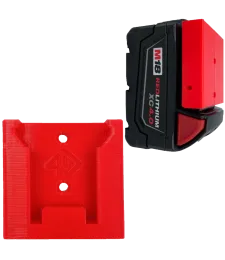 UCHWYT DO MILWAUKEE M18 NA AKUMULATOR BATERIA CZERWONY 