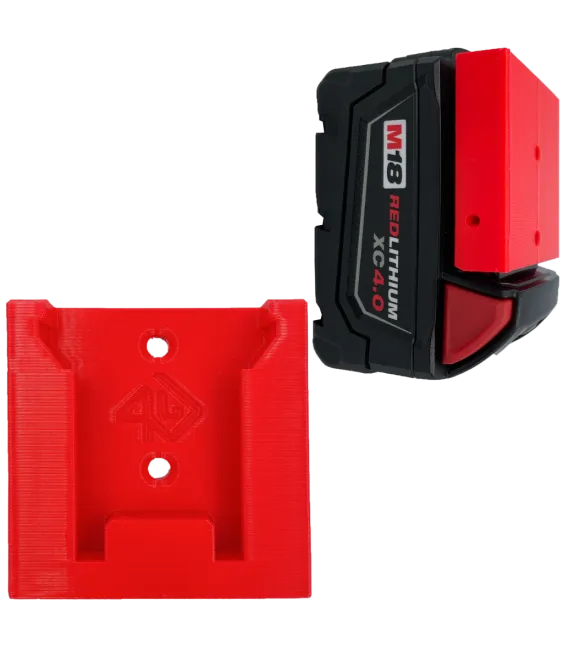 UCHWYT DO MILWAUKEE M18 NA AKUMULATOR BATERIA CZERWONY 