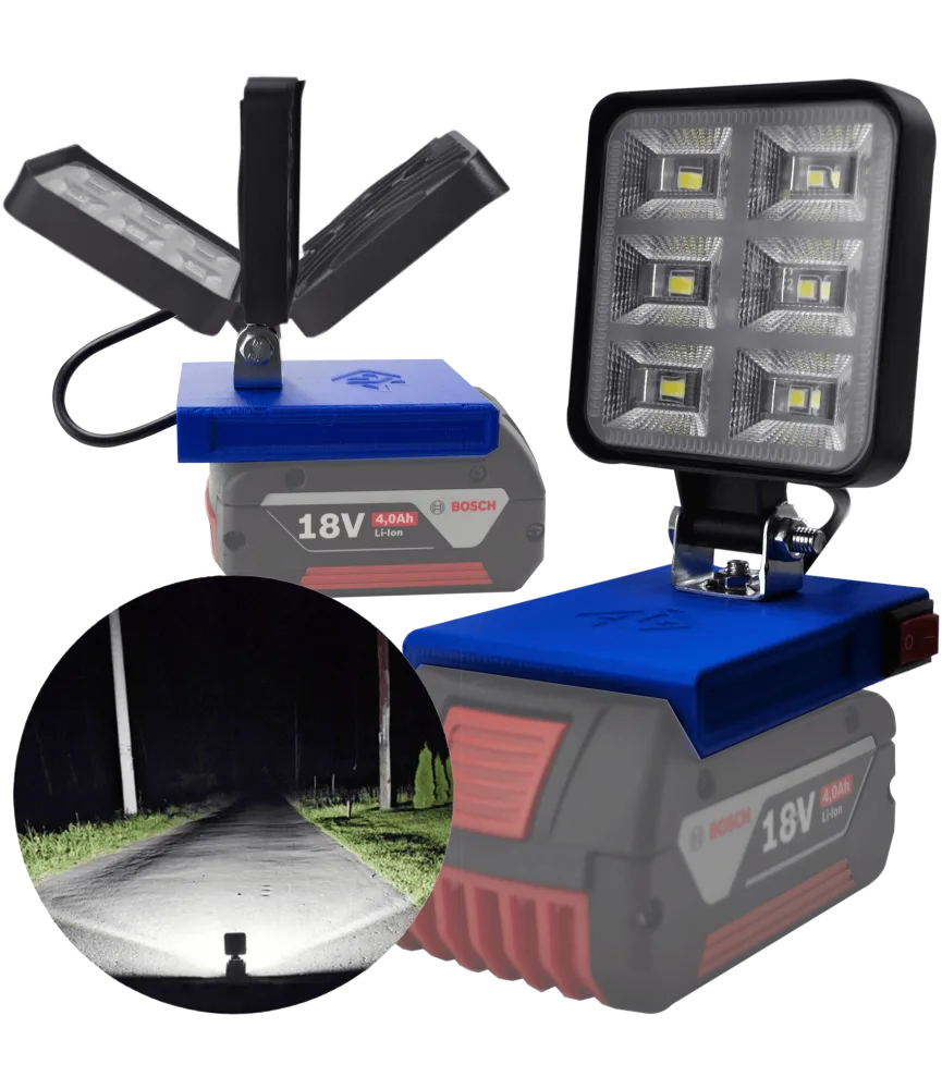 LAMPA DO BATERII BOSCH PRO 18V LED HALOGEN ROBOCZY 