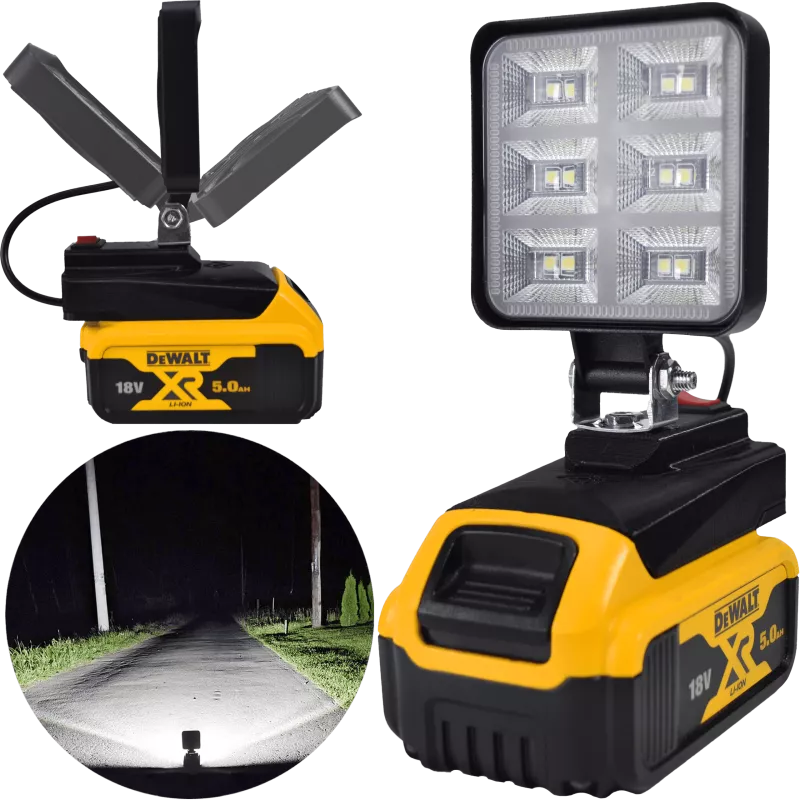 LAMPA DO BATERII DEWALT 18V LED HALOGEN ROBOCZY 