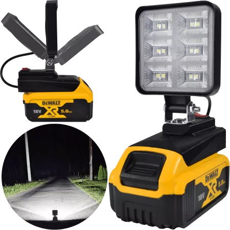 LAMPA DO BATERII DEWALT 18V LED HALOGEN ROBOCZY 