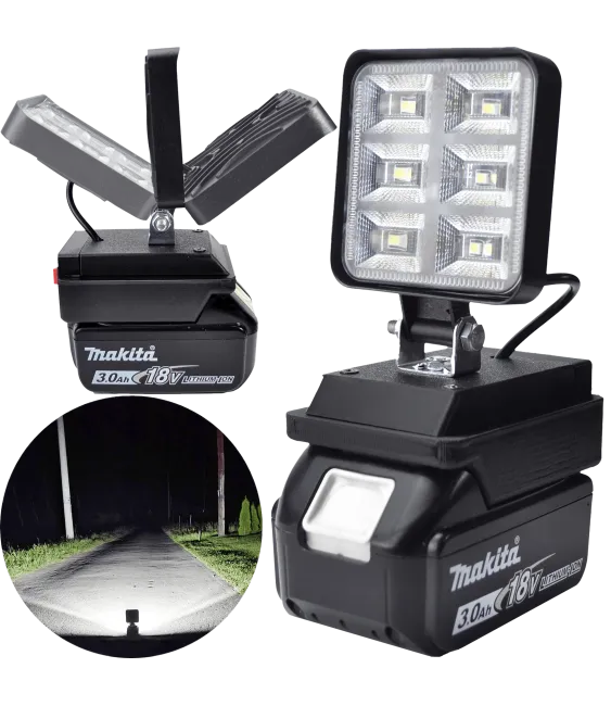 LAMPA DO BATERII MAKITA 18V LED HALOGEN ROBOCZY 