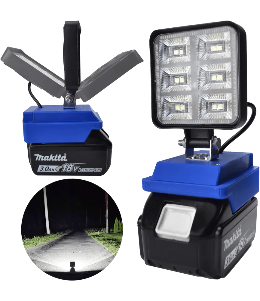 MAKITA 18V LED HALOGÉNOVÁ PRACOVNÁ BATÉRIOVÁ LAMPA - Niebieski