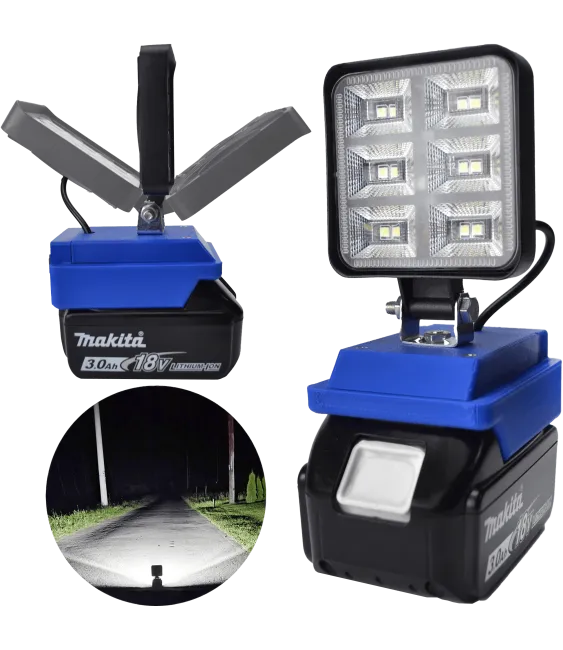 Lampa Do Baterii Makita 18V LED Halogen Roboczy - Niebieski Lampa Do Baterii Makita 18V LED Halogen Roboczy - Niebieski