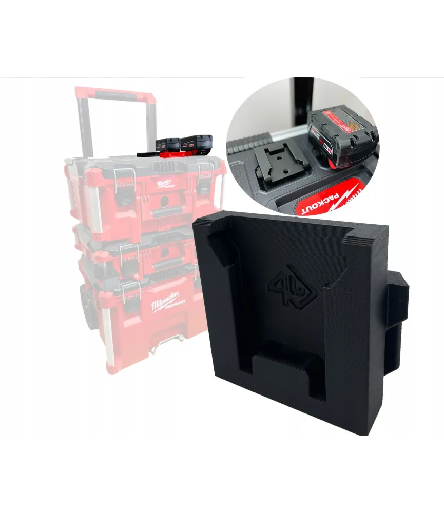 Uchwyt Do Systemu PACKOUT Na Baterie Milwaukee M18 18V - Czarny