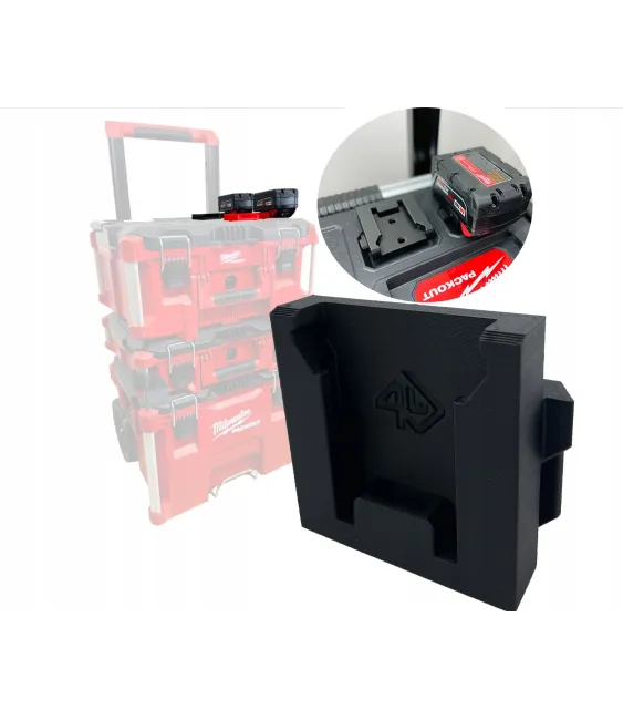 Uchwyt Do Systemu PACKOUT Na Baterie Milwaukee M18 18V - Czarny Uchwyt Do Systemu PACKOUT Na Baterie Milwaukee M18 18V - Czarny