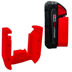 UCHWYT DO MILWAUKEE M18 NA AKUMULATOR BATERIA CZERWONY 