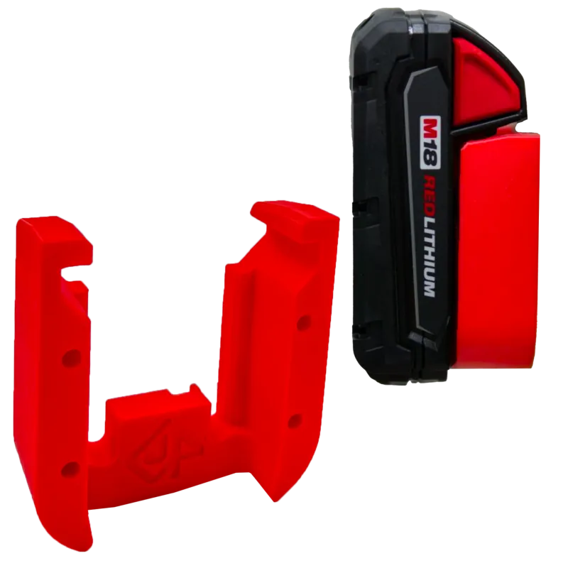 UCHWYT DO MILWAUKEE M18 NA AKUMULATOR BATERIA CZERWONY 