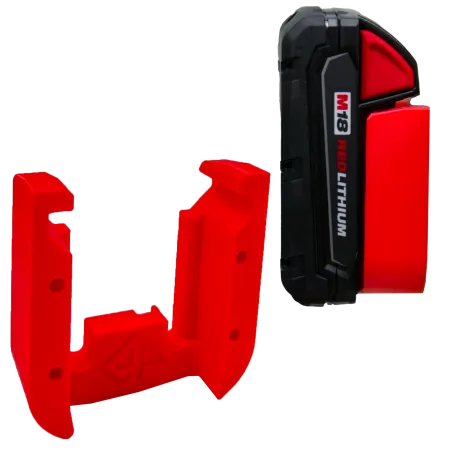 UCHWYT DO MILWAUKEE M18 NA AKUMULATOR BATERIA CZERWONY 