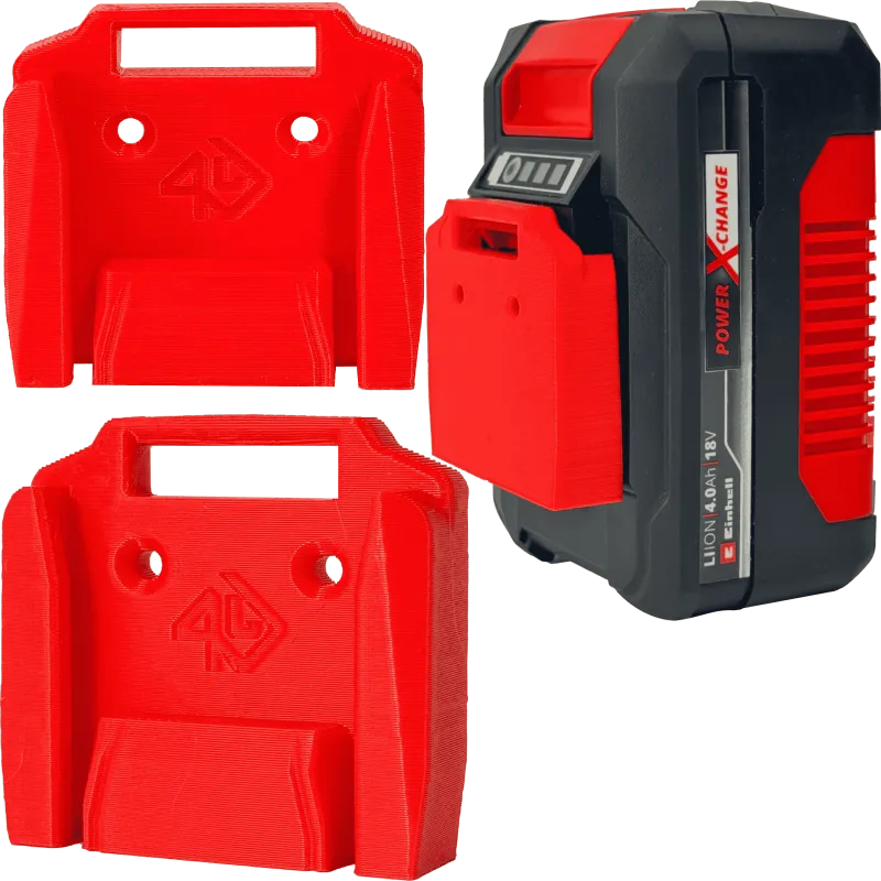 UCHWYT DO EINHELL 18V NA AKUMULATOR BATERIA CZERWONY 