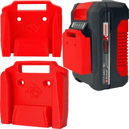 UCHWYT DO EINHELL 18V NA AKUMULATOR BATERIA CZERWONY 