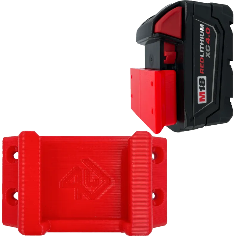 UCHWYT DO MILWAUKEE M18 NA AKUMULATOR BATERIA CZERWONY 