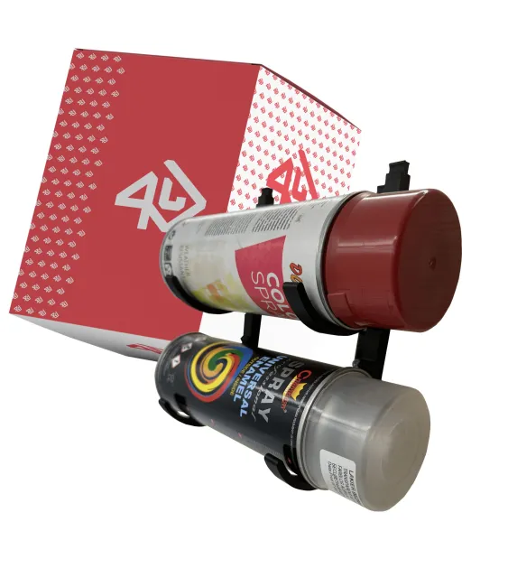 4x UNIWERSALNY Wieszak Uchwyt na Puszki Spray+Wkręty 