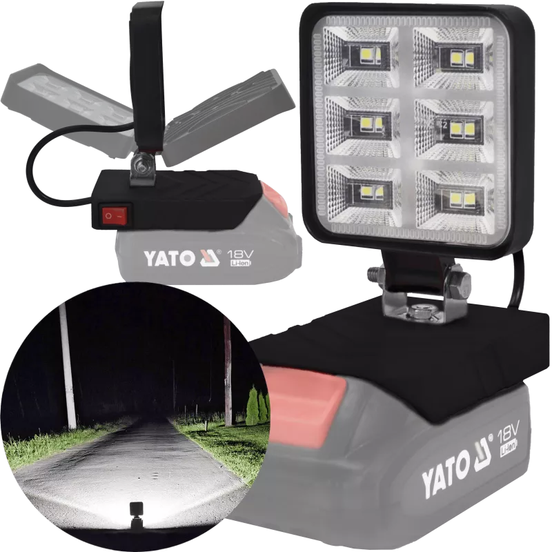 LAMPA DO BATERII YATO 18V LED HALOGEN ROBOCZY 