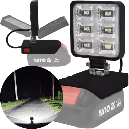LAMPA DO BATERII YATO 18V LED HALOGEN ROBOCZY 