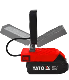 Lampa Do Baterii Yato 18V LED Halogen Roboczy - Czerwony
