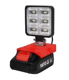 YATO 18V LED HALOGÉNOVÁ PRACOVNÁ BATÉRIOVÁ LAMPA - Czerwony