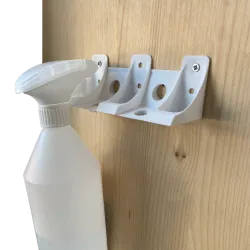 UCHWYT potrójny NA PŁYN DO SZYB BUTELKĘ SPRAY Biały 