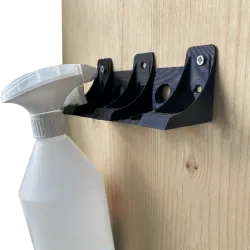 UCHWYT potrójny NA PŁYN DO SZYB BUTELKĘ SPRAY Czarny 