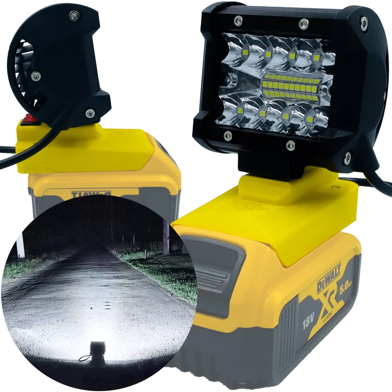 Lampa Robocza Do DeWalt 18V Halogen Lampka 18V Max - Żółty