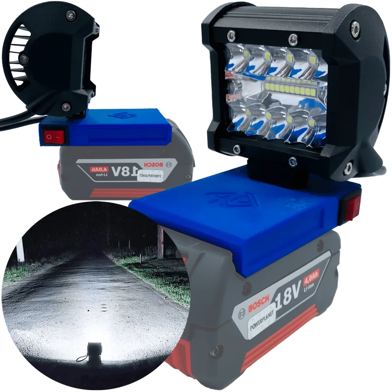 Lampa Robocza Do Bosch Pro 18V Halogen Lampka 18V Max - Niebieski