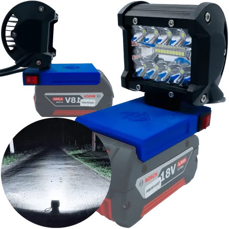 PRACOVNÁ LAMPA PRE BOSCH PRO 18V HALOGÉNOVÁ LAMPA 18V MAX - Niebieski