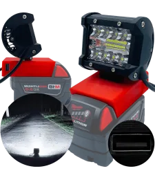 LAMPA DO MILWAUKEE 18V M18 HALOGEN ROBOCZY LED MAX + USB 