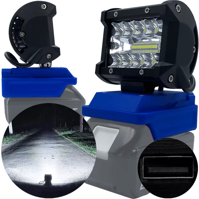 LAMPA DO MAKITA 18V HALOGEN ROBOCZY LED MAX + USB 