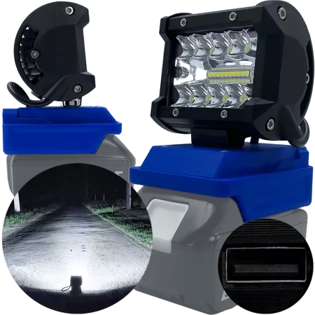 LAMPA DO MAKITA 18V HALOGEN ROBOCZY LED MAX + USB 