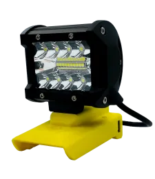 Lampa Do DeWalt 18V Halogen Roboczy LED Max + USB - Żółty