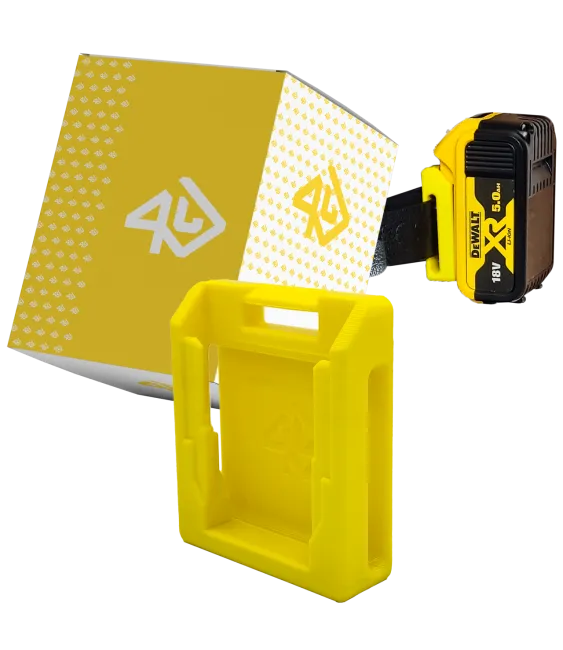 Uchwyt Do Paska Na Baterię Akumulator DeWalt 18V - Żółty