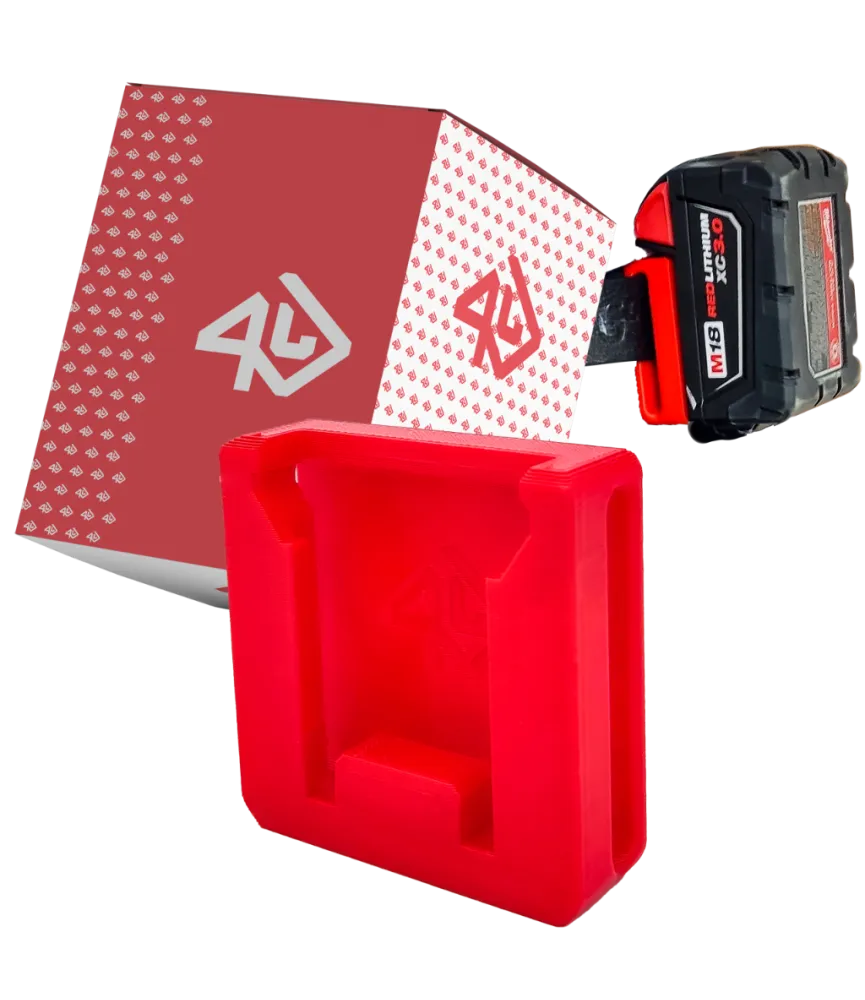 Uchwyt Do Paska Na Baterię Akumulator Milwaukee M18 - Czerwony