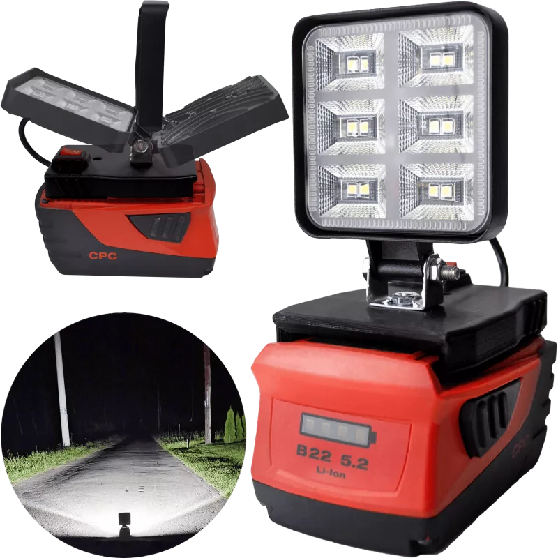 LAMPA DO BATERII HILTI B22 LED HALOGEN ROBOCZY 