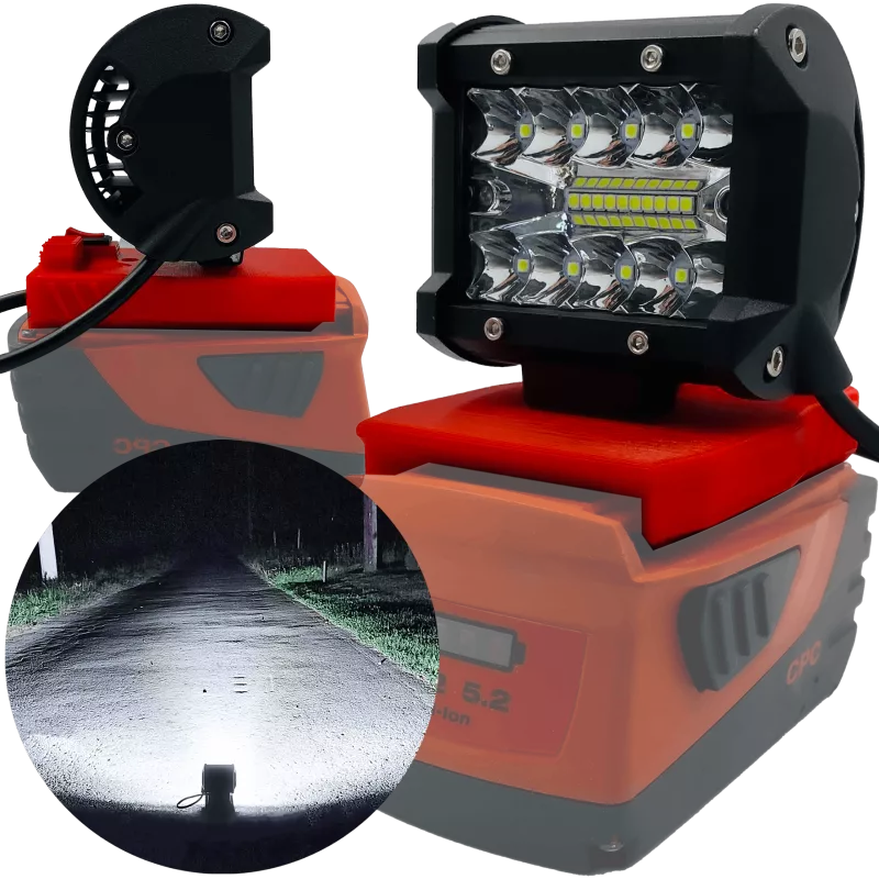Lampa Robocza Do Hilti B22 Halogen Lampka 18V Max - Czerwony