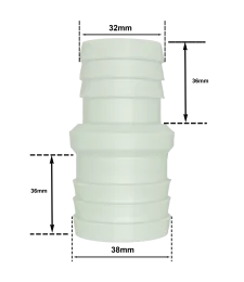 Złączka redukcja rury basenowej 38/32mm tuleja 