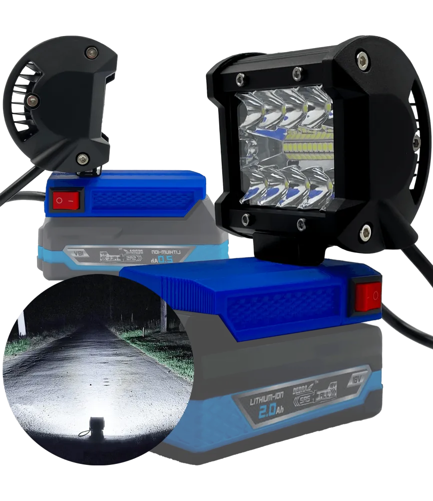 Lampa Robocza Do Dedra 18V SAS+ Halogen Lampka 18V Max - Niebieski