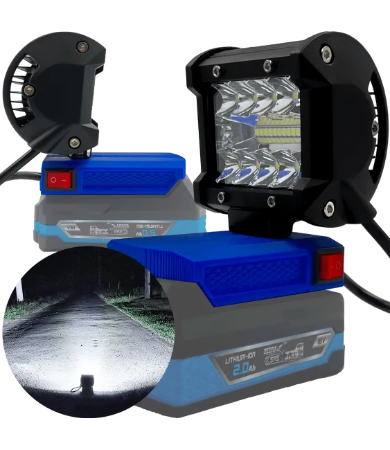 Lampa Robocza Do Dedra 18V SAS+ Halogen Lampka 18V Max - Niebieski