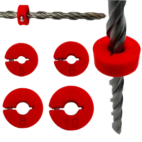 OGRANICZNIKI do WIERTEŁ 5mm, 6mm, 8mm, 10mm ZESTAW 