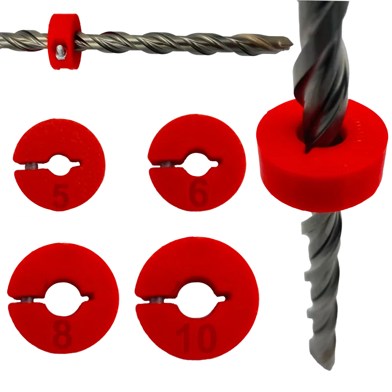 OGRANICZNIKI do WIERTEŁ 5mm, 6mm, 8mm, 10mm ZESTAW 