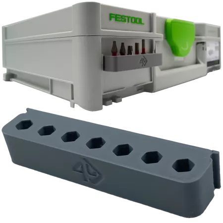 Uchwyt Magazynek Na Bity Festool Systainer T-lock - Szary