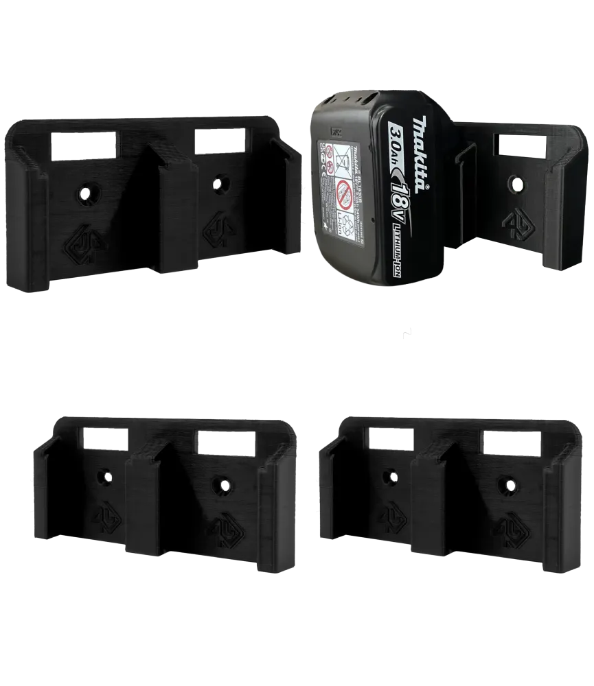Uchwyt Na 2 Baterie Akumulator Makita LXT 18V - 3 szt. - Czarny