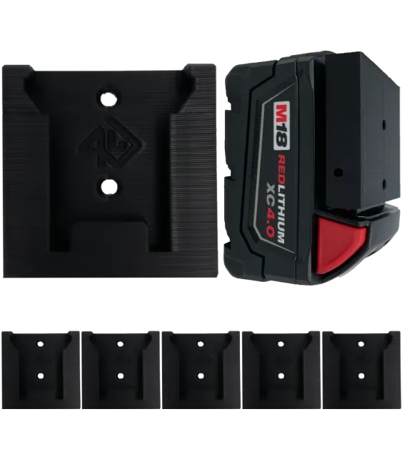 6x Uchwyt na baterie Milwaukee M18 click 