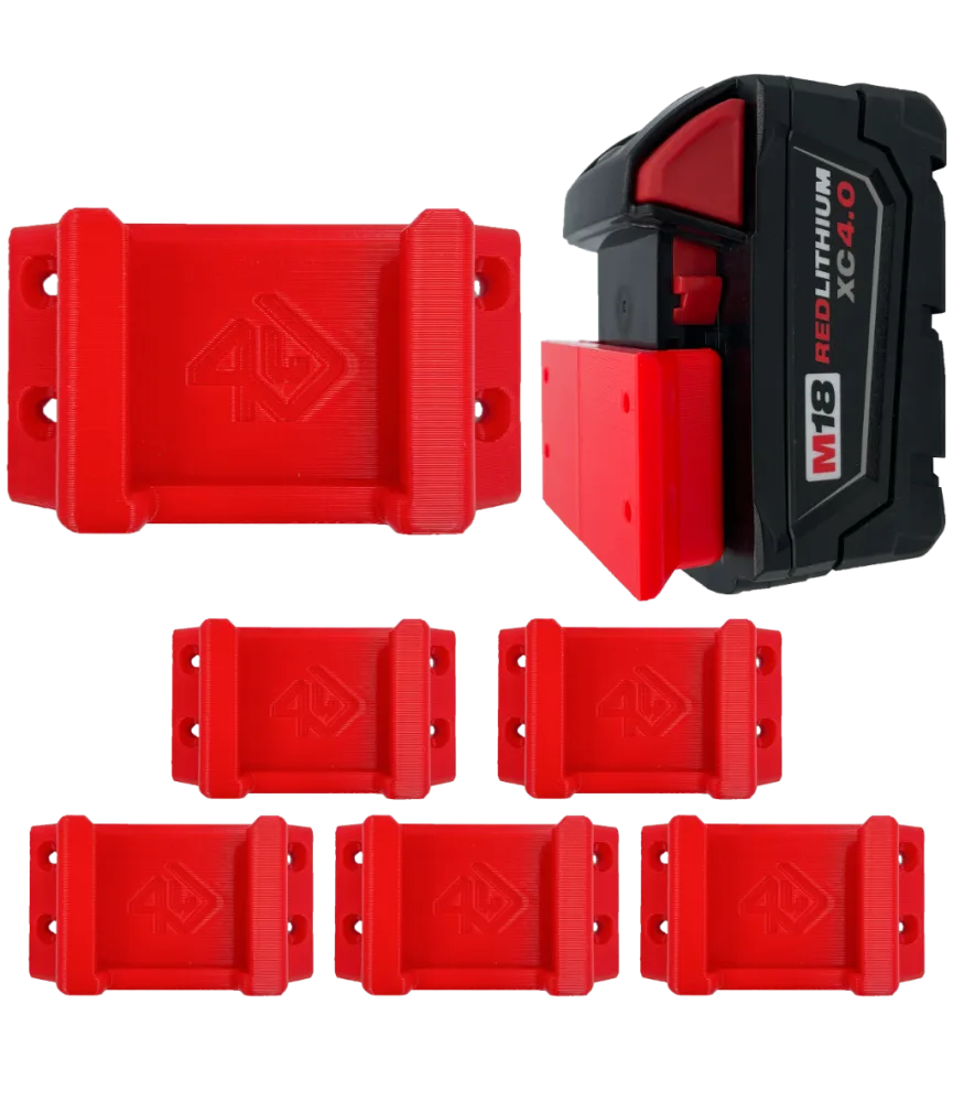 6x Uchwyt na baterie akumulator Milwaukee M18 