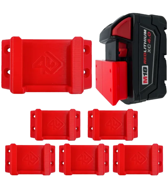 6x Uchwyt na baterie akumulator Milwaukee M18 