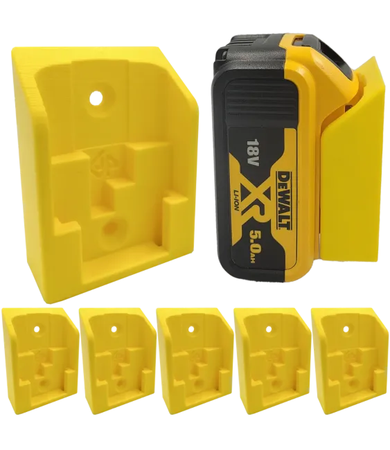 Uchwyt Na Baterie DeWalt 18V 20V FlexVolt XR - 6 szt. - Żółty Uchwyt Na Baterie DeWalt 18V 20V FlexVolt XR - 6 szt. - Żółty