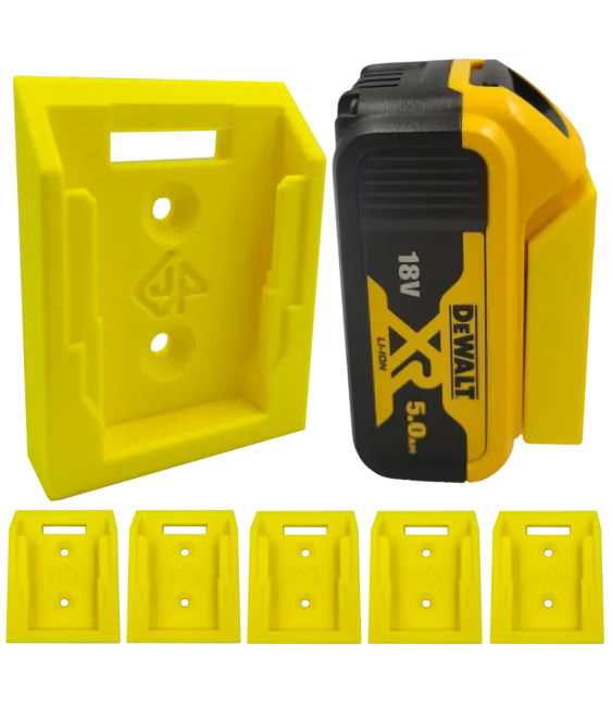 Uchwyt Na Baterie DeWalt XR 18V 54V Click - 6 szt. - Żółty Uchwyt Na Baterie DeWalt XR 18V 54V Click - 6 szt. - Żółty